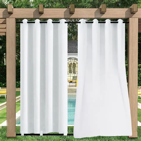 DONGPAI Blackout Outdoor Curtains Waterproof 52x96inch Windproof