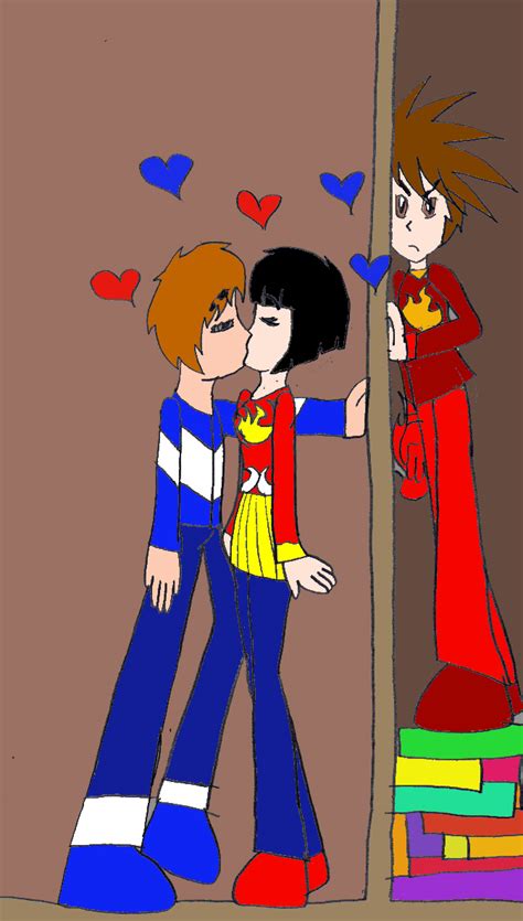 Jay and Nya sharing a kiss by sammiethehedgehog13 on DeviantArt