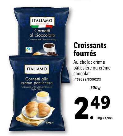 Promo Croissants Fourr S Italiamo Chez Lidl Icatalogue Fr