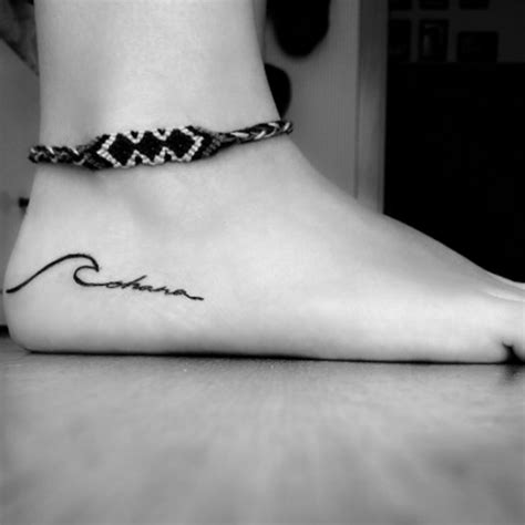 Wave Tattoo Foot Cross Tattoo Foot Small Wave Tattoo Ocean Wave