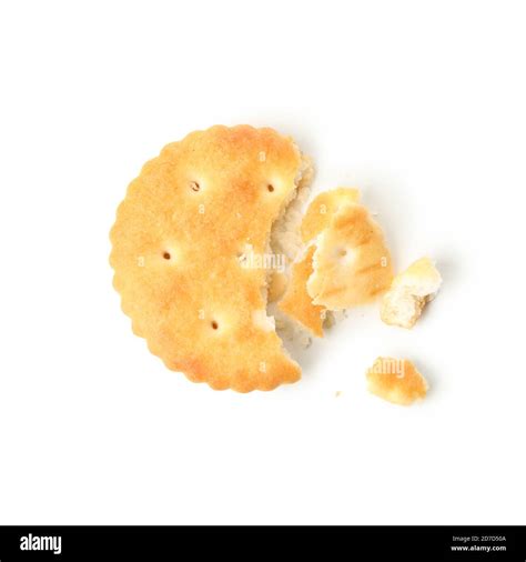 Tasty Cracker Biscuit Isolated On White Background Stock Photo Alamy