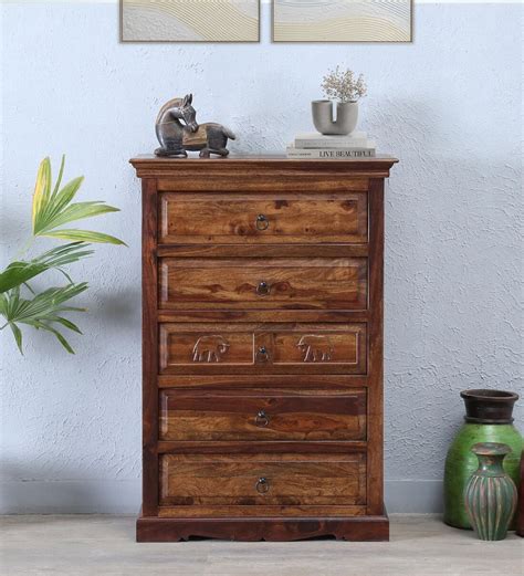 Buy Airavana Sheesham Wood Chest Of Drawers In Scratch Resistant