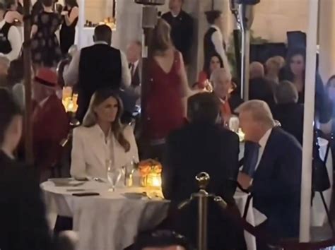 Melania Trump Joins Donald & Barron At Mar-A-Lago For Dinner: Watch