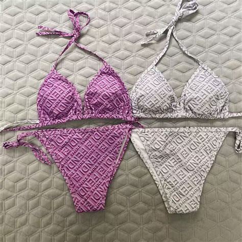 Swimsuit Women Split Bikini Ins Push Up Laced Up Three Point Hot Spring Letter Swimsuit Shopee