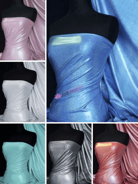 Mystique Hologram Foil Nylon Lycra Way Stretch Fabric Q