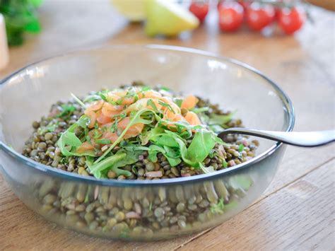 Salade De Lentilles Au Saumon Fum Et Aux Herbes Recette De Salade De