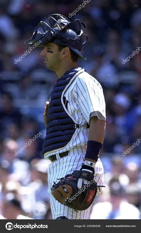 Jorge Posada Catcher New York Yankees Game Action Regular Season ...