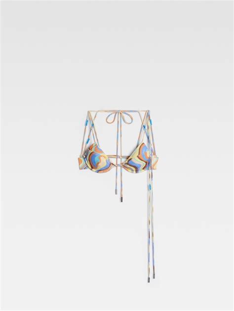 Jacquemus Le Haut De Maillot Barco Le Raphia Women Bikini Multicolor Yellow Rebajas