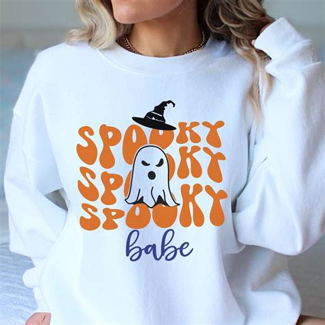 Spooky Season Shirt Svg Spooky Babe Svg Funny Halloween Shirt Svg Spooky Cute Clothing Svg