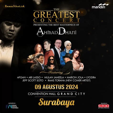 BALADEWA MERAPAT Ahmad Dhani Bakal Gelar Konser Spesial Di Grand City