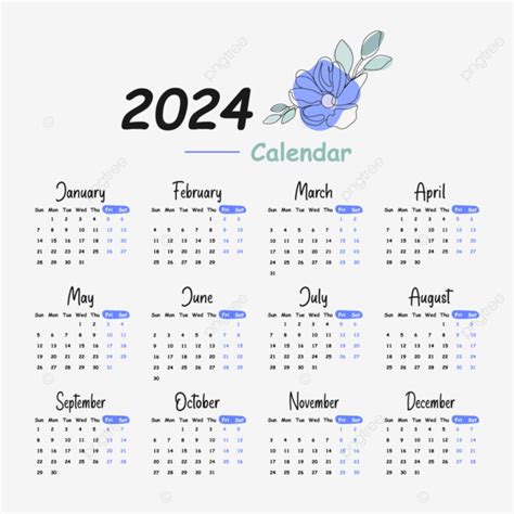 Dise O De Calendario Floral Vector Png Dibujos Calendario Floral