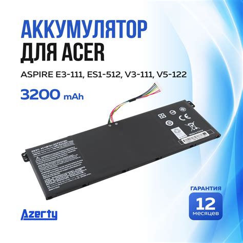 Аккумулятор AC14B18J для Acer Aspire E3 111 ES1 512 V3 111 V5 122