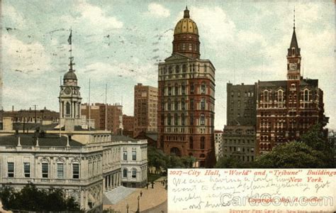 City Hall, "World" and "Tribune" Building New York, NY