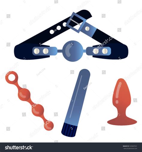 Sex Toys White Background Silicon Anal Stock Vector Royalty Free
