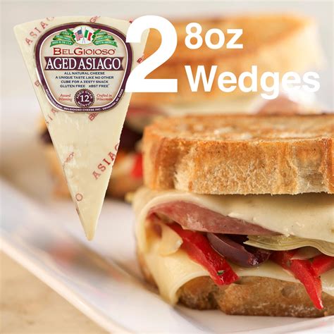 Belgioioso Aged Asiago Cheese Qty 2 8 Oz Wedges Gourmet Kitchn