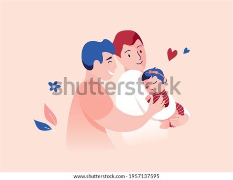 Vector Illustration Happy Gay Male Couple Stock Vector Royalty Free Shutterstock