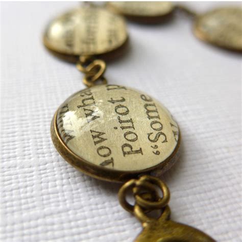 Literary Bracelet Agatha Christie Book Jewellery Marple And Etsy
