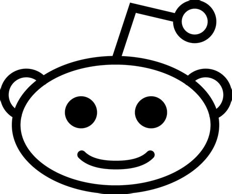 Reddit Icon Logo Black And White Brands Logos