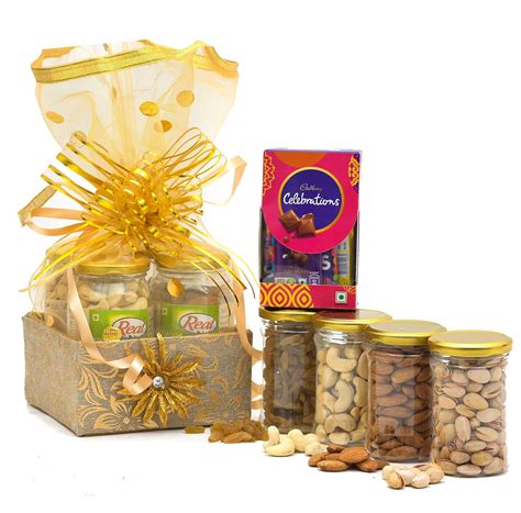 VT REAL NUTRI Dry Fruits Nut Gift Pack Basket Hamper For Diwali