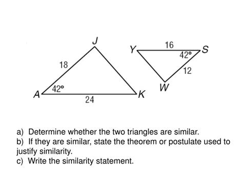 PPT A Determine Whether The Two Triangles Are Similar PowerPoint