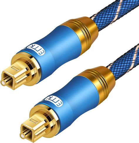EMK Digital Optical Audio Cable Fiber Optical Toslink Cable SPDIF Audio ...
