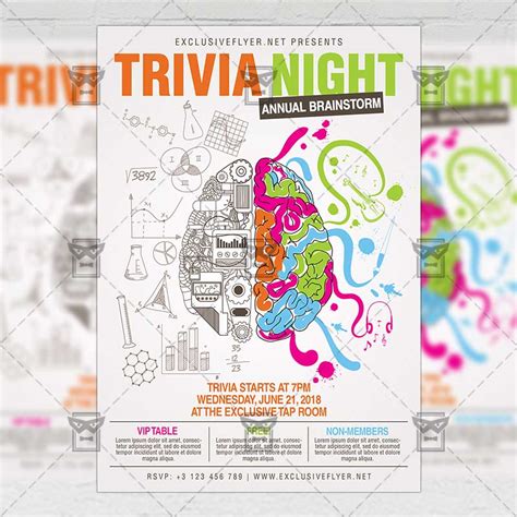 Trivia Night Community A5 Flyer Template Exclsiveflyer Free And