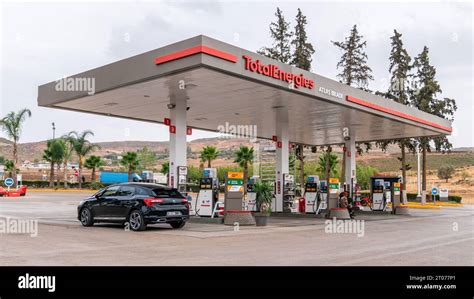 Fes, Morocco - 12 September 2022: TotalEnergies gas station