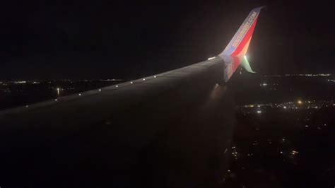 Southwest B737 800 Night Landing In Providence YouTube