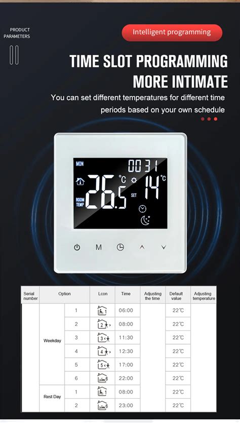 Thermostat Régulateur Tuya Thermostat intelligent WiFi chauffage au sol