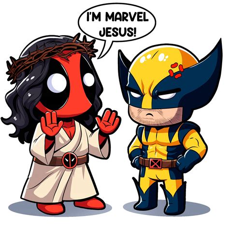 Marvel Jesus Deadpool And Wolverine By Vectorg4417 On Deviantart