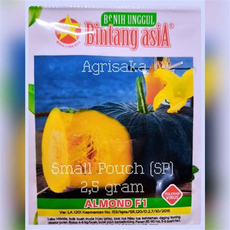 Jual Benih Labu Waluh Kuning Hibrida Almond F1 Small Pouch Sp Bintang