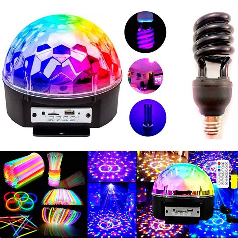 Luz Negra Para Festa - Kit Festa Profissional Rgb C/ Luz Negra Neon + 100 Pulseiras | Shopee ...
