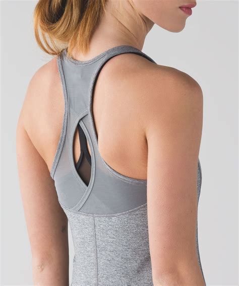 Lululemon Cool Racerback Exhale Heathered Slate Battleship Lulu