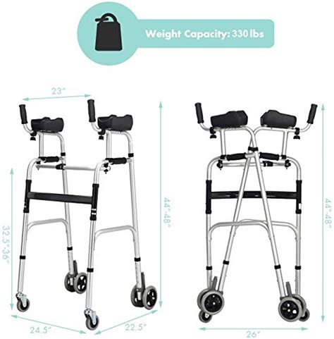 Goplus Foldable Standard Walker For Seniors Aluminum Alloy