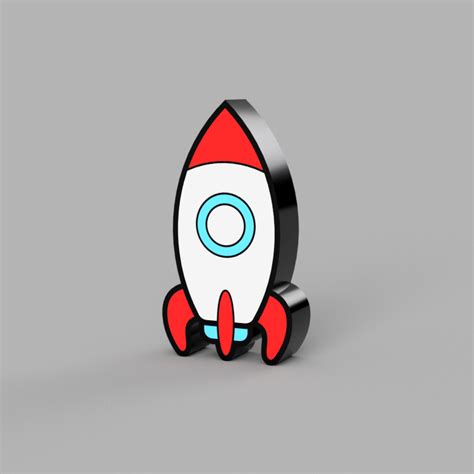 Файл STL Космическая ракета Светодиодная настольная лампа 🪞・3D модель ...