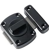 Sayayo Slide Bolt Door Lock Stainless Steel Gate Latch Black Thickened