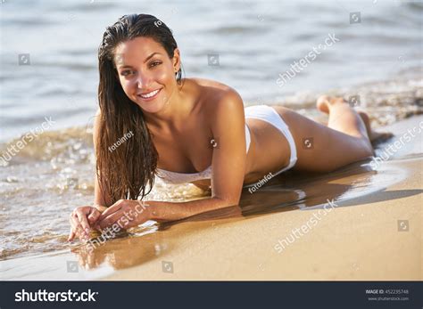Sexy Bikini Woman Tanning Relaxing On Stock Photo Shutterstock