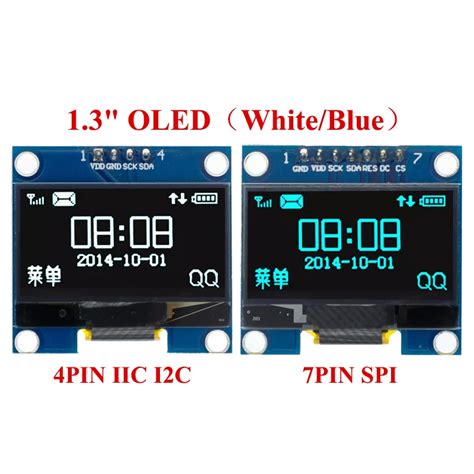 M Dulo De Exibi O Led Lcd Oled Polegada Branco Azul X Spi Iic