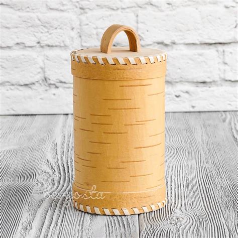 Туесок из бересты "Naturel" 6х10 см - купить в интернет магазине "БЕРЁСТА"