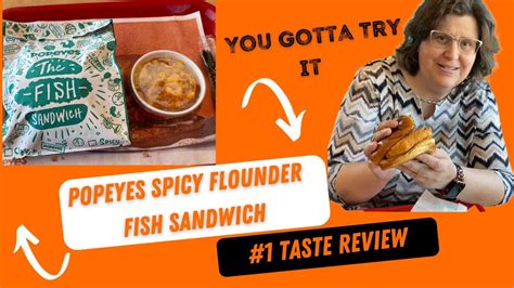 1 Review Of Popeyes New Spicy Flounder Fish Sandwich Youtube