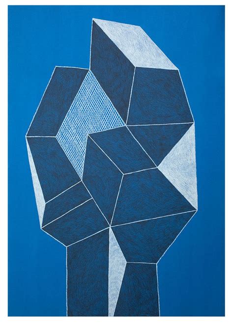 Blue abstract art, Geometric art, Sculpture painting