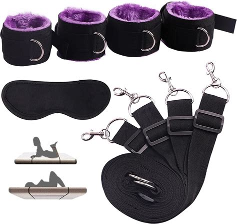 Limmion Bondageset Fessel Set Bett Bettfesseln Sex Set Handschellen Bett Sex Bondage Erotisches