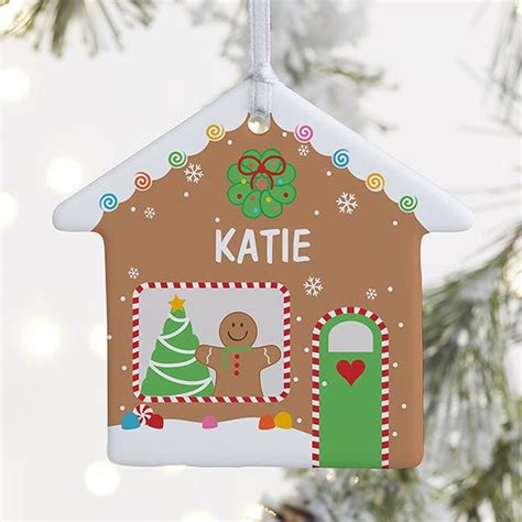 Gingerbread House Personalized Ornament - Glossy