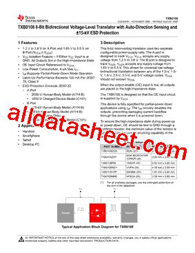 Txb Rgyr Datasheet Pdf Texas Instruments