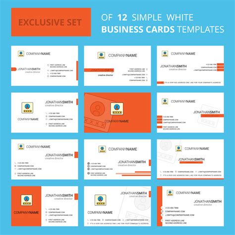 set   user profile creative busienss card template editable