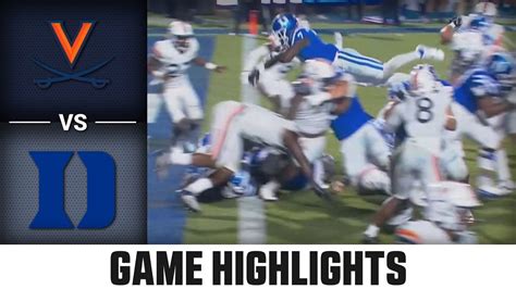 Virginia Vs Duke Acc Football Highlights 2022 Youtube