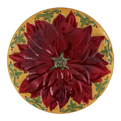 Poinsettia Serving Platters Christmas Wikii