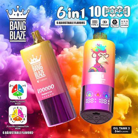 Bang Blaze 100000 100K Puffs 6 in 1 Flavors Newest Original