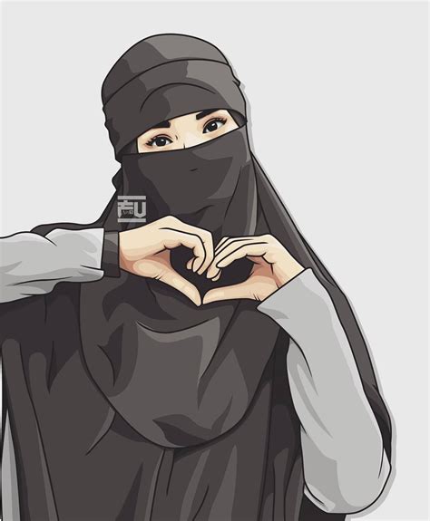 Vector Character Character Art Niqab Cartoon Caricature Portrait