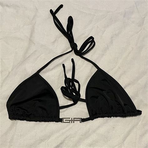 I AM GIA Ava Bikini Top Solid Black Size M Never Depop